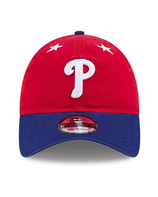 KTZ Red/royal Philadelphia Phillies 2025 Mlb All-star Game 9twenty Adjustable Hat for men