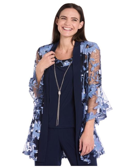 R & M Richards Blue Petite Jacket
