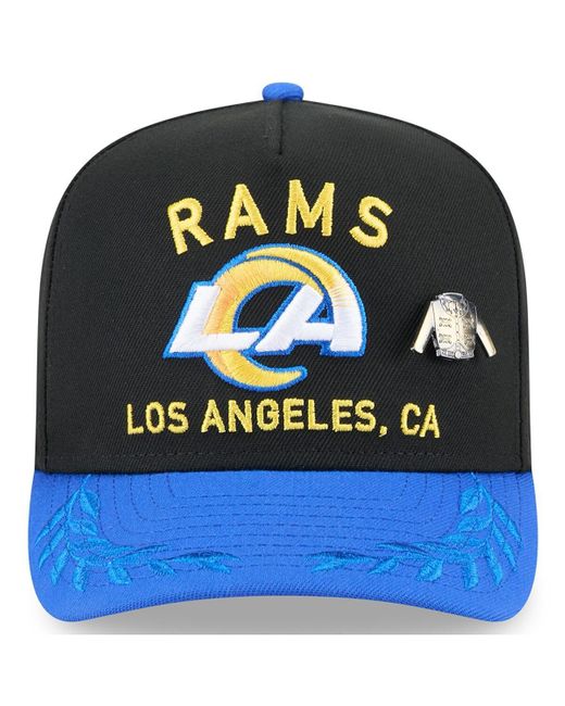 KTZ Blue Black/royal Los Angeles Rams 2025 Nfl Draft On Stage A-frame 59fifty Fitted Hat for men