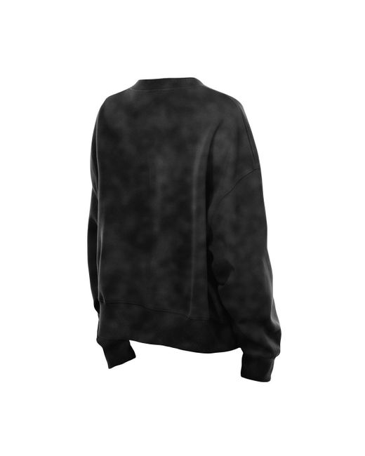 KTZ Black Vegas Golden Knights Oversized Throwback Mineral Wash Sweatshirt