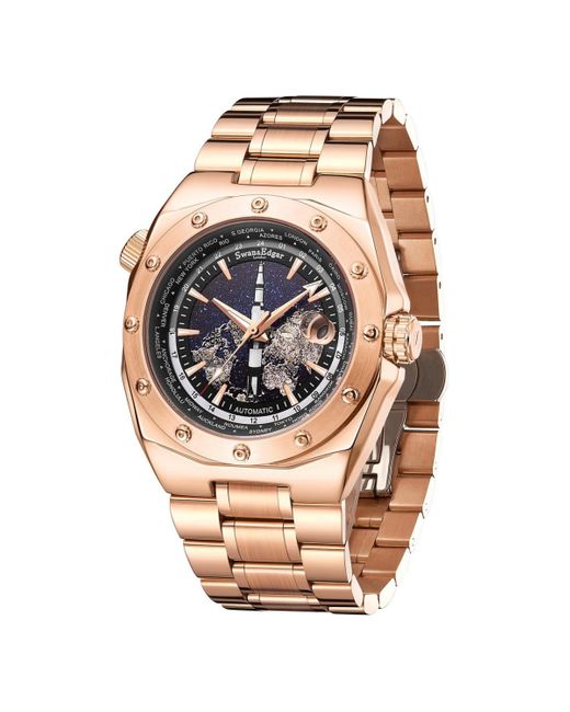 Swan And Edgar Pink Se00972 Swan & Edgar Hand Assembled Apollo Automatic