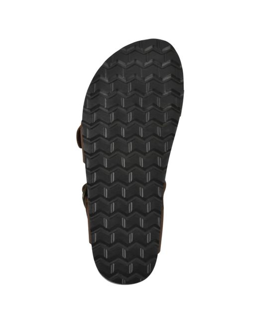 White Mountain Brown Grams Round Toe Flat Sandals