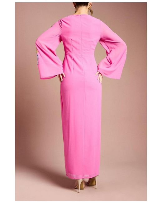 coast hot pink dress strapless open back dress Rent Coast Square Neck Open Back Organza Midi Dress