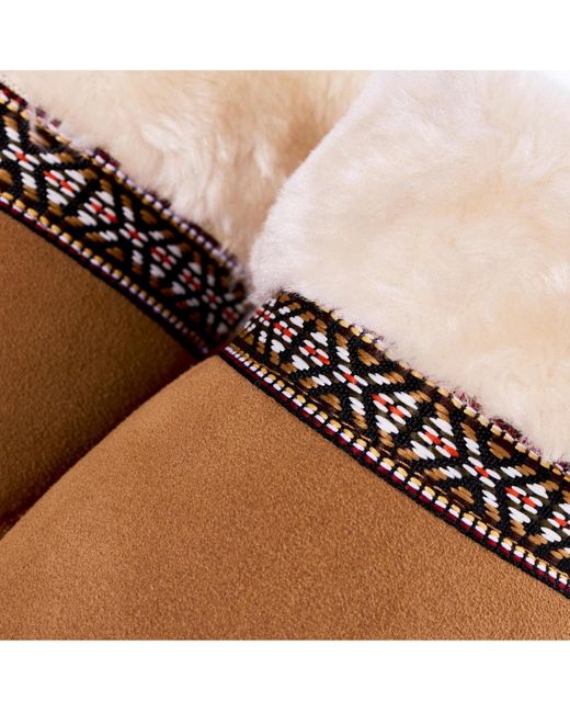 Minnetonka Brown Corie Suede Scuff Slippers