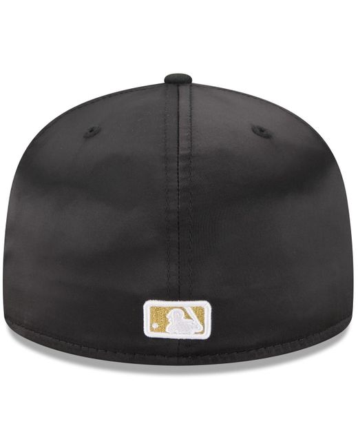 KTZ Black Boston Red Sox 2025 59fifty Day Gold Leaf 59fifty Fitted Hat for men