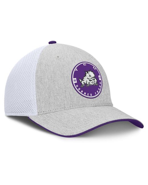 Fanatics Heather Gray/white Tcu Horned Frogs trigger Flex Hat for men