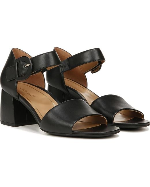 Vionic Black Chardonnay Strappy Sandals