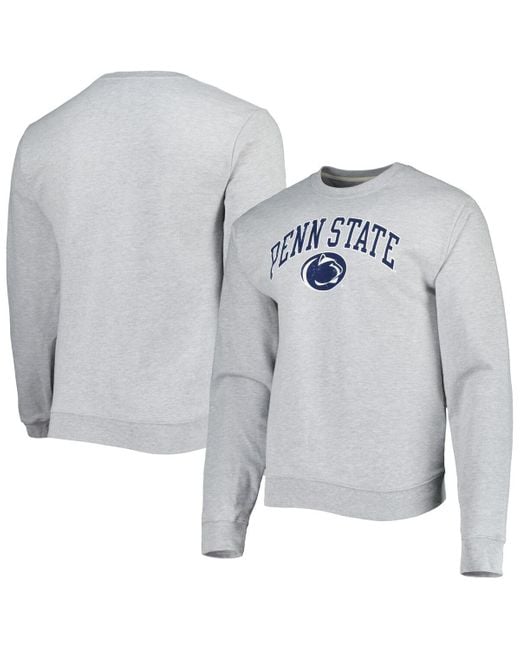 League Collegiate Wear Men's Gray Penn State Nittany Lions 1965 Arch Essential Lightweight Pullover Sweatshirt
