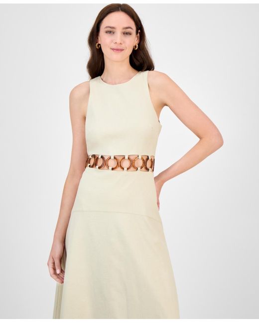 Rachel Roy Daphne Ring-trim Cutout Dress in Natural