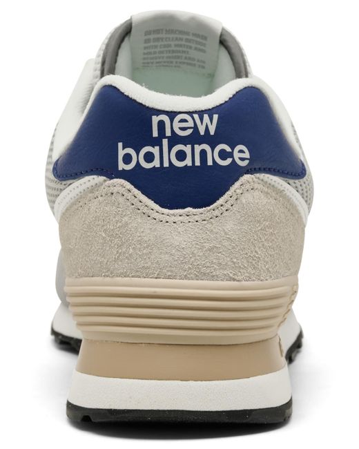 New Balance White 574 Casual Sneakers From Finish Line for men