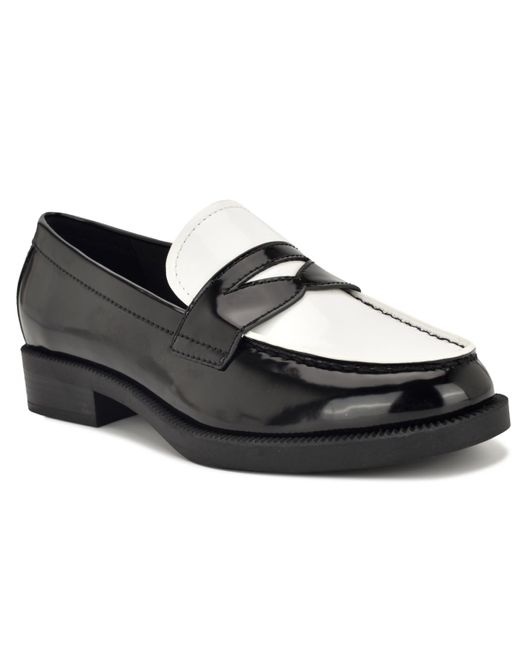 Nine West Black Berg Slip-on Penny Loafers