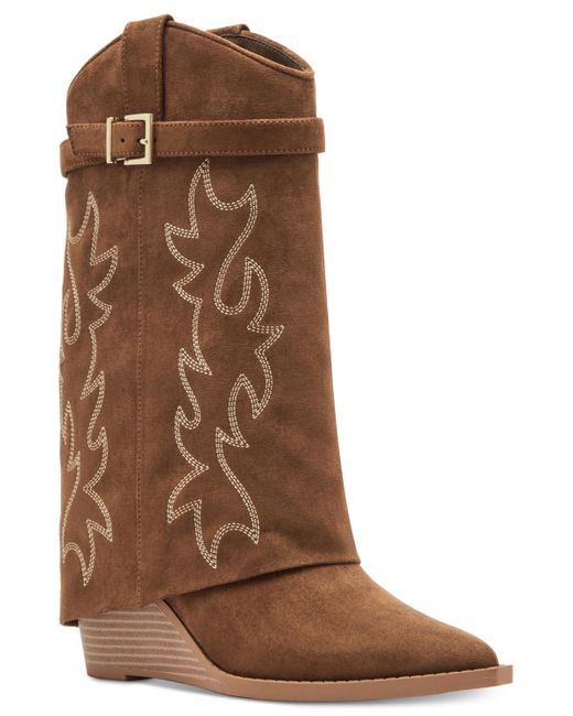 princess polly baby blue dress Brown Faux Leather Boots - Brown Ankle Boots - Square-Toe Boots