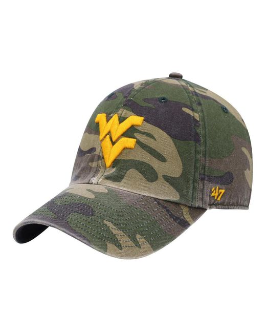 47 Brand Multicolor '47 Camo West Virginia Mountaineers Clean Up Core Adjustable Hat for men