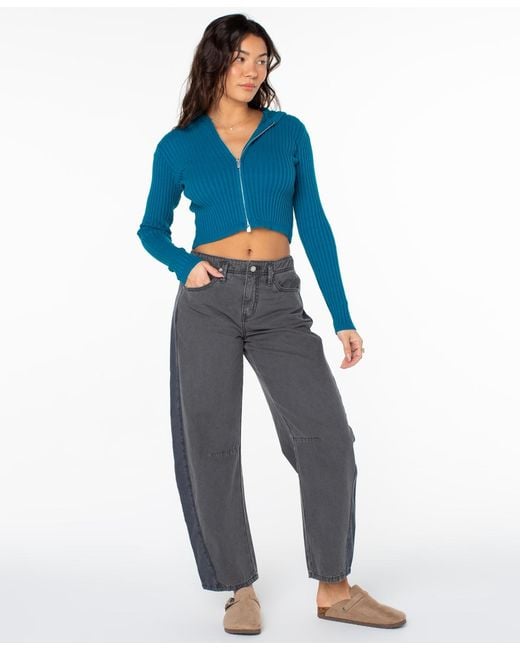Roxy Blue Double Daze Long-sleeve Sweater