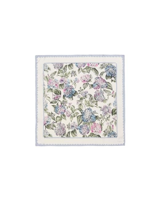 Fable England White Hydrangea Square Scarf