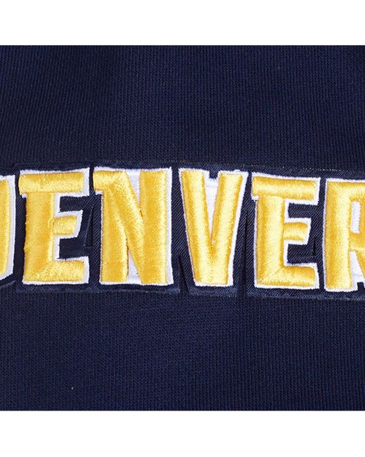 Pro Standard Blue Denver nuggets Area Code Pullover Hoodie