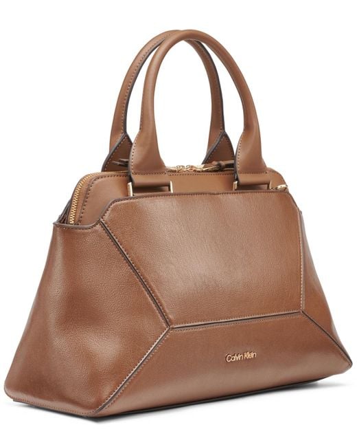 Calvin Klein Brown Heidi Mini Satchel Bag