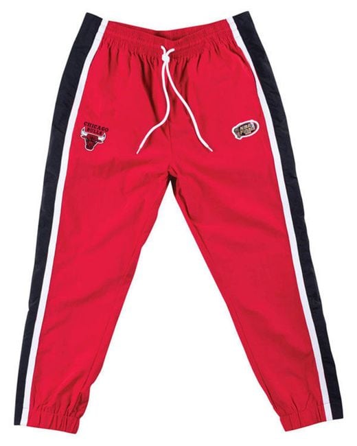 Mitchell & Ness Red Chicago Bulls Tear Away Jogger Pants for men