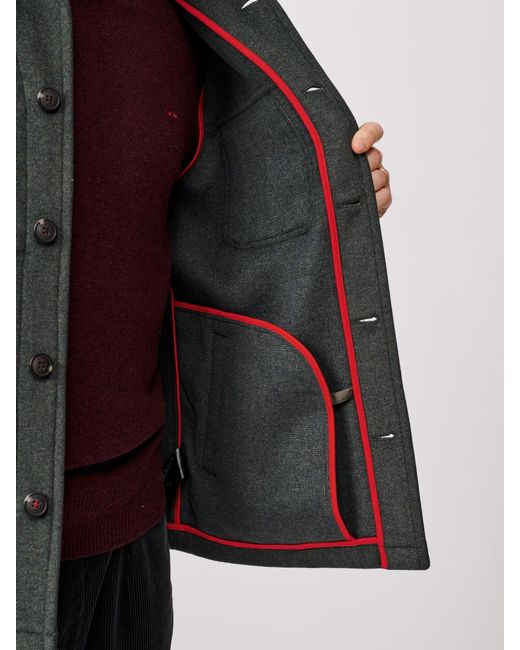 aubi Gray Nettleham Shirt Jacket for men