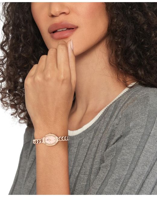 Tommy Hilfiger Metallic Quartz Tone Stainless Steel Chain Bracelet Watch