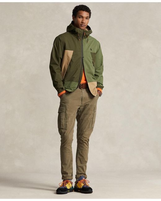 Polo Ralph Lauren Green Color-blocked Water-resistant Jacket for men