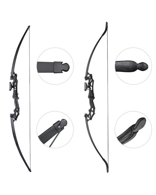 Yescom White Recurve Bow Set Takedown Arrow Archery Hunting Right Hand Longbow Shooting Kit