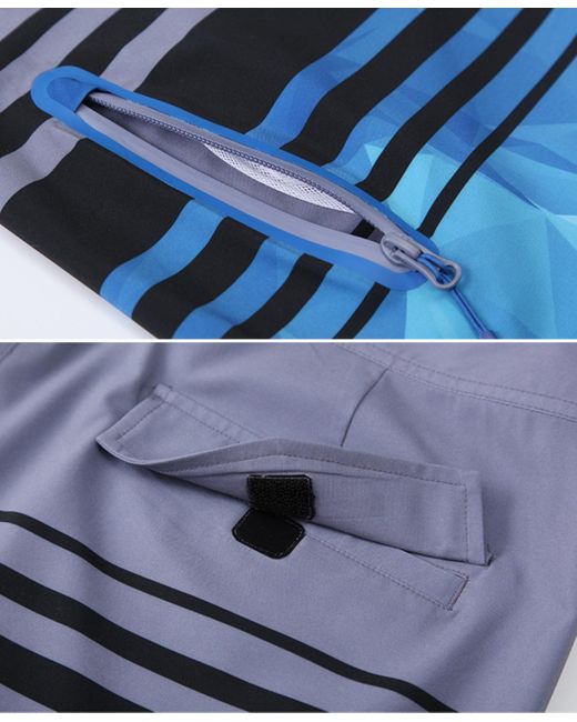 Rokka&Rolla Blue 9" No Mesh Liner Board Shorts Quick Dry Swim Trunks for men