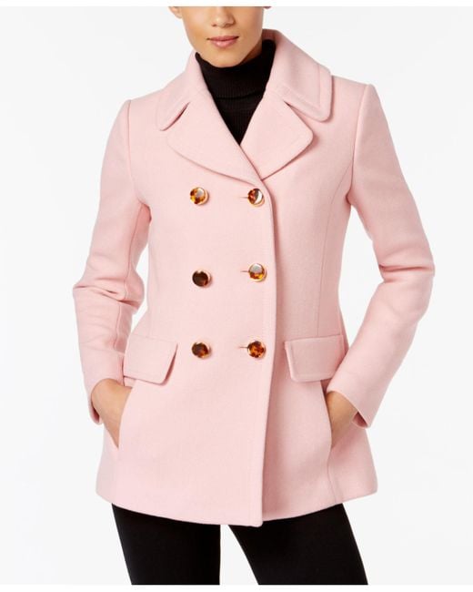 Kate Spade Pink Double-breasted Peacoat