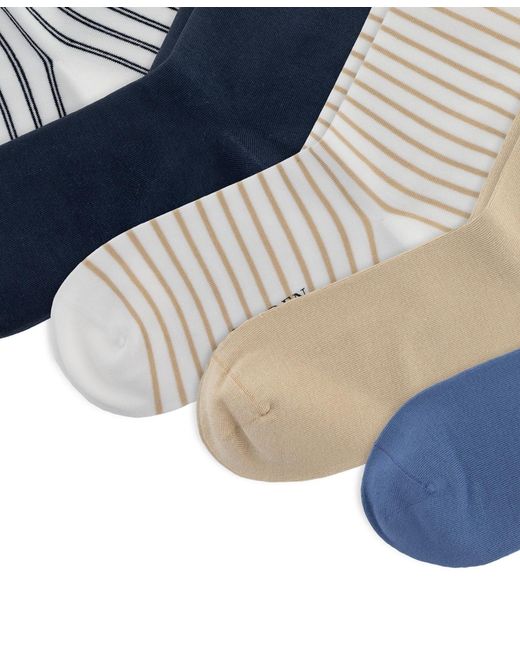 Ralph Lauren Blue Script Roll-top Socks
