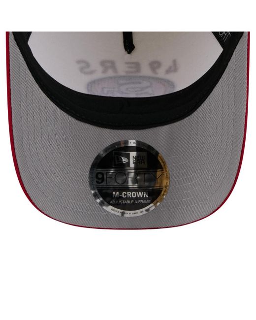 KTZ Gray Cream/scarlet San Francisco 49ers 2025 Nfl Draft 9forty A-frame M-crown Adjustable Hat for men