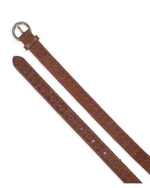Frye Brown 20mm Tooling Stud Belt