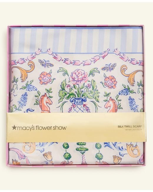 Macy's Natural Flower Show Square Silk Scarf