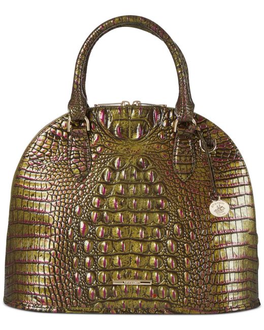 Brahmin Saddle Melbourne Leather Satchel in Metallic Lyst