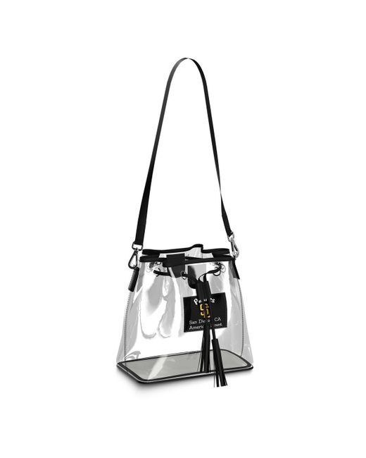 WEAR by Erin Andrews White San Diego Padres Clear Stadium Bucket Purse