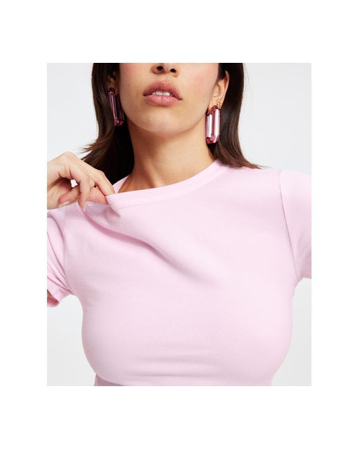 GOOD AMERICAN Pink Super Stretch Baby T-shirt