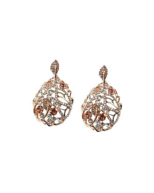 SOH Metallic Abstract Leaf Drop Earrings
