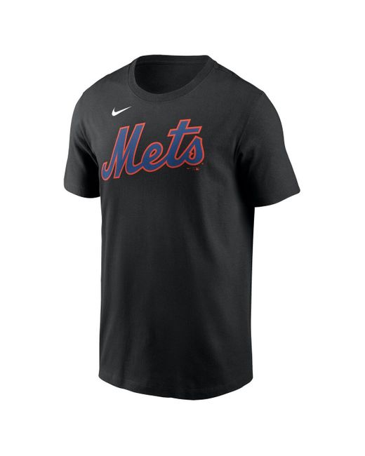 Nike Black Francisco Alvarez New York Mets Fuse Name Number T-shirt for men