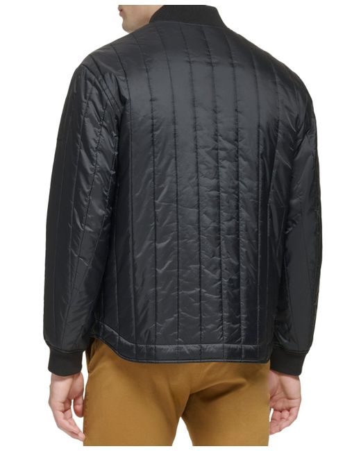 Dockers Gray Quilted Bomber Jacket for men
