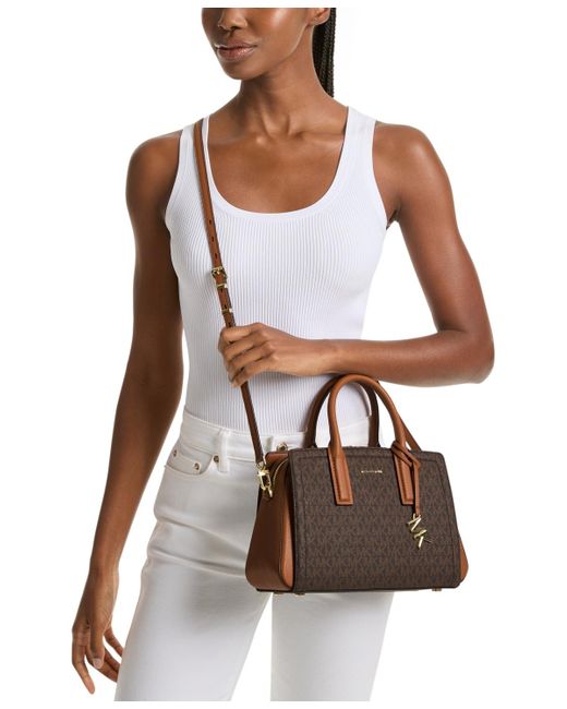 Michael Kors Brown Michael Laila Small Crossbody Satchel