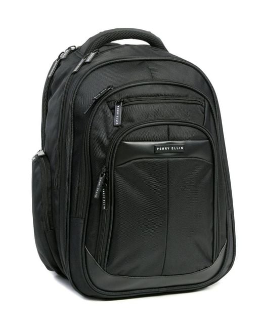 Perry Ellis Black 140 Laptop Backpack for men