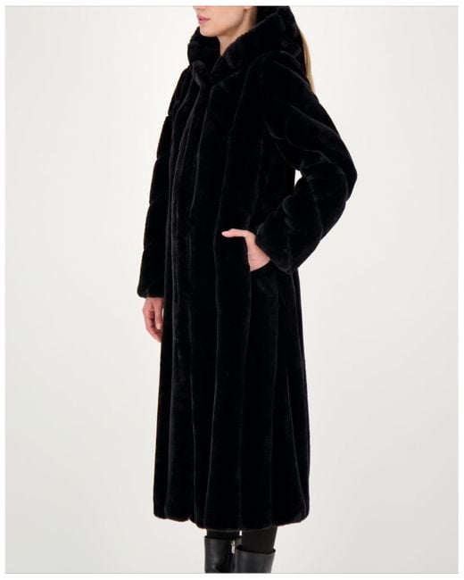 Jones New York Fauxfur Maxi Coat in Black Lyst