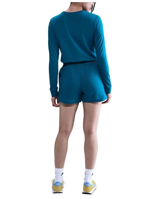 Nike Blue Sportswear Club Cotton Long-sleeve T-shirt