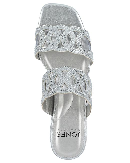 Jones New York Metallic Vandela Slip-on Cutout Sandals