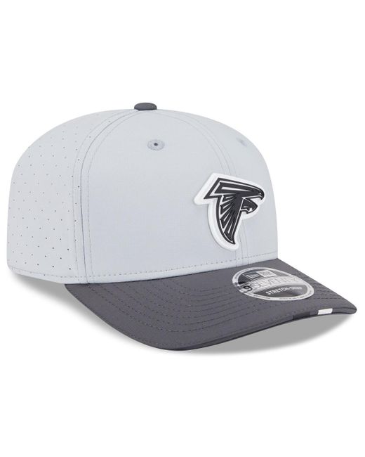KTZ Gray/graphite Atlanta Falcons 2025 Nfl Training Camp 9seventy Adjustable Hat for men