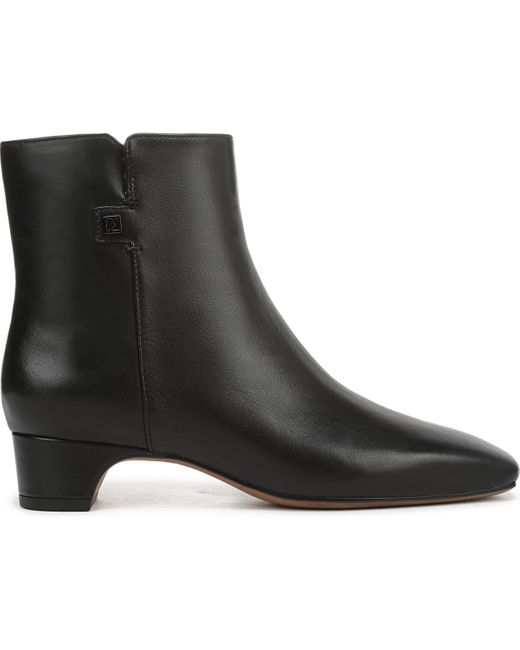 Franco Sarto Black Luella Square Toe Zip Ankle Boots