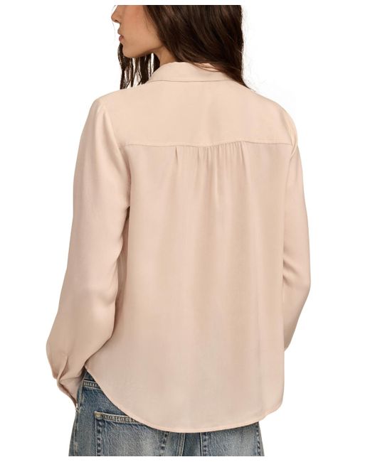 Lucky Brand Natural Hammered-satin Button-down Shirt