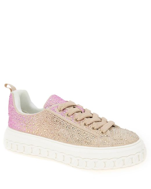 BCBGeneration Pink Riso Lace-up Platform Sneakers