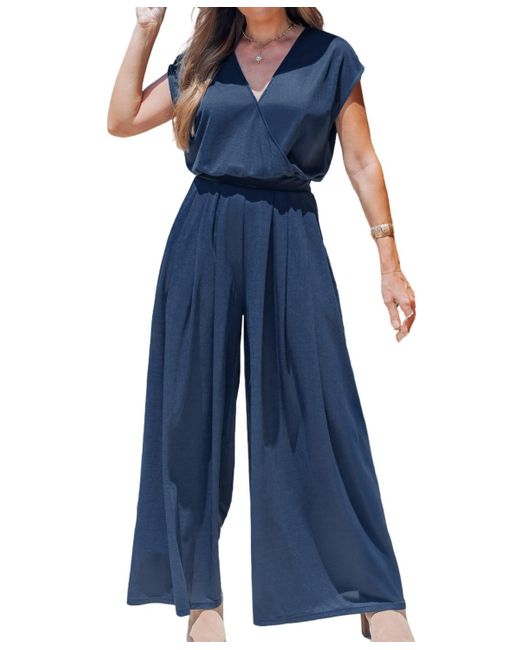 CUPSHE In Her Element Blue Jumpsuit