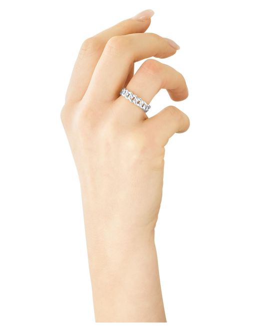 Audrey by Aurate Metallic Chain Link Statement Ring