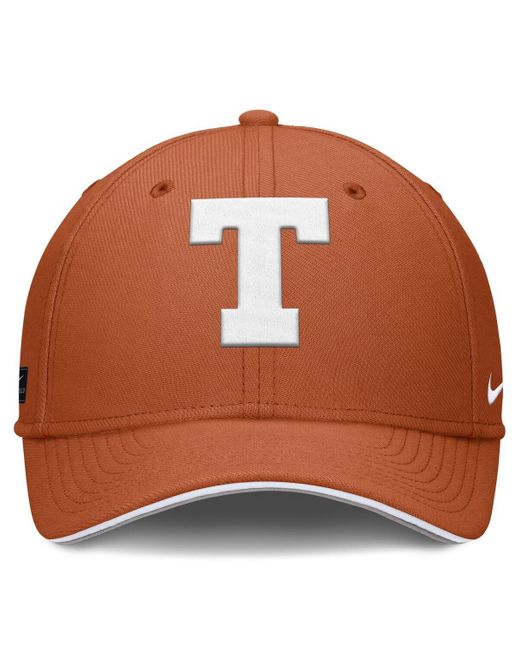 Nike Brown Texas Longhorns 2025 Dugout Coaches Rise Swoosh Performance Flex Hat for men